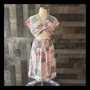 NWT! I.Madeline floral patchwork dress large pastel Cottagecore Garden Party